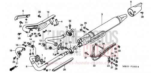 SILENCIEUX D'ECHAPPEMENT VT1100C3X de 1999